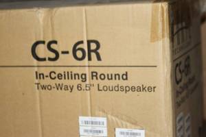 lot 54 image: New in Box  Quantity of 8 - CS-6R In-Ceiling Round 2-Way Pro Audio Loudspeakers  Speakers