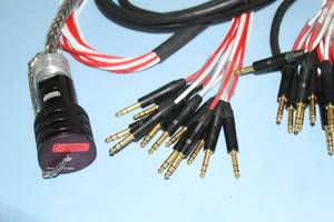 lot 144 image: Lot of 4 -  Whirlwind 14  0.25 Plug to Multi-Pin Audio Snake