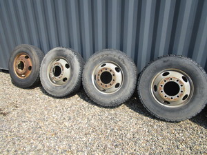 lot 12 image: (4) Semi Wheels & 27580 R22.5 Tires