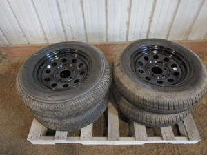 (4) (New) Trailer Wheels & ST20575D15 Tires 4 34 BC