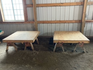 (4) Sawhorses & (2) Table Tops 4x4