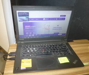 lot 114 image: IBM Thinkpad (intel core i3 2.4ghz, 4gb ram, 64 bit, Windows 10 Pro) and speakers