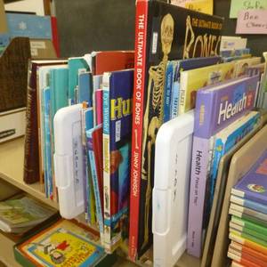 lot 216 image: Shelving unit and books - Health, picture, community, languages, castles