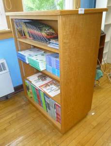 lot 310 image: Double sided bookcase and contents of books