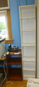 lot 322 image: Tall 6 shelf cabinet and small 2 shelf cabinet