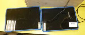 lot 608 image: THREE Amazon tablets