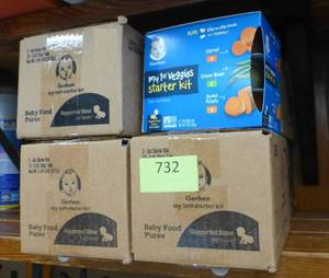 lot 732 image: 8 cases of Gerber Vegetable puree - carrots, green beans, sweet potato