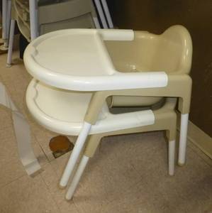 lot 736 image: Two feeding chairs