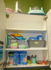 lot 745 image: All contents of the cupboard, including on top