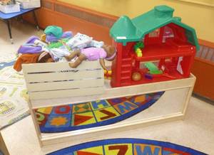 lot 800 image: Mirror bookcase and contents of all the toys top and bottom