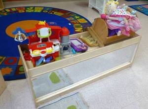 lot 802 image: Mirror bookcase and contents of all the toys top and bottom