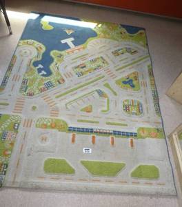 lot 829 image: Rug with roads on it to play with hot wheels