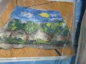 lot G8 image: 2 totes of stage backdrops