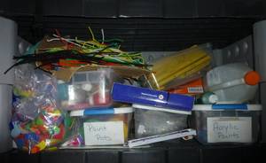 lot C3 image: Large Rubbermaid Closet full of crafting contents
