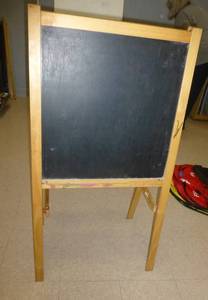 lot C14 image: Two sided easel - whiteboard and chalkboard
