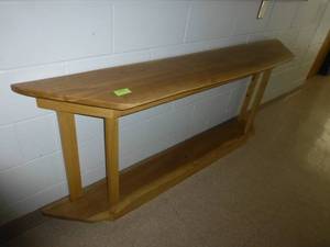lot O67 image: Nice wood slab hall table