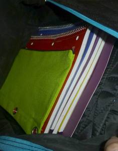lot O9 image: 2 new backpacks full of school supplies, notebooks, markers, pencil cases, glue