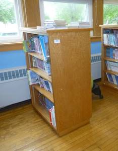 lot 306 image: Double sided bookcase and contents of books