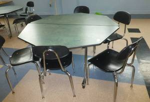 lot S12 image: 2 cafeteria tables