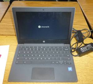 lot 116 image: One HP chromebook in working condition (Chromebook 11 G7 EE 11.6 inch Intel Celeron N4000, 4GB, 16GB SSD)