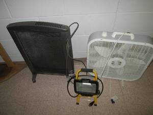 lot O151 image: Panel heater, fan and utility light