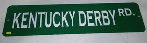 lot 794 image: Kentucky Derby Rd. Metal Sign.