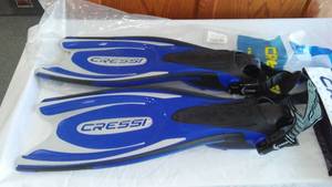 lot 772D image: Cressi Swim Fins, Scuba, Flippers  New.