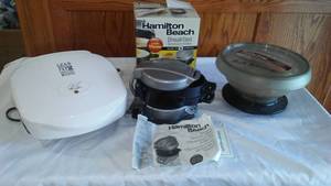lot 908 image: George Foreman, Sandwich Maker, Popcorn Popper (NEW).