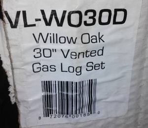 lot 933 image: 30 Inch Gas Log Insert. New In Box Vented 65,000 BTU