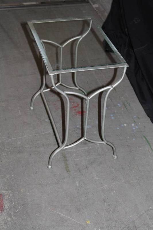 Glass-topped End Table