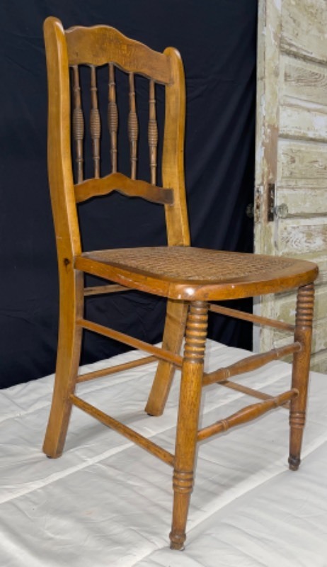 Wooden Cane Chair
