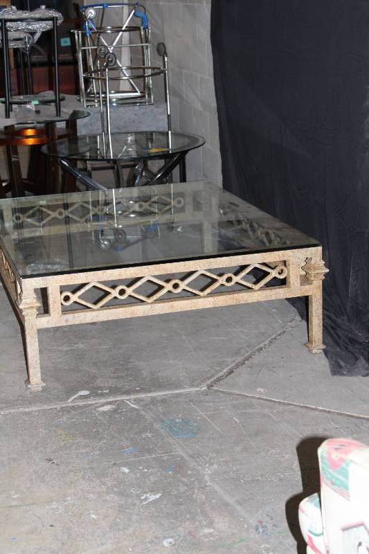 Metal and Glass Coffee Table