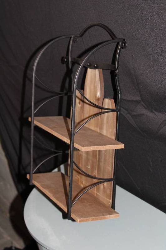 Faux fence Wood Shelf