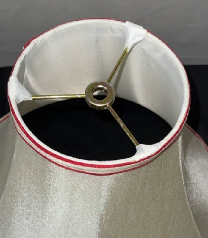 Tapered Lampshade with red trim