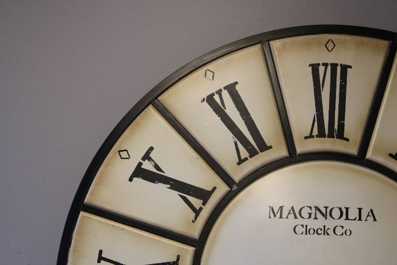 metal Magnolia clock