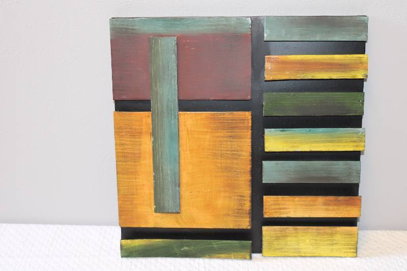 Set of 2 Metal Art Squares and Rectangles
