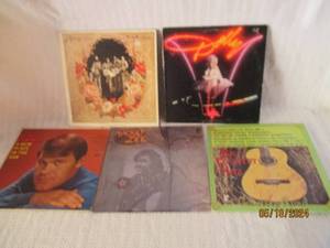 lot 11 image: Country Music Vinyl Record Lot featuring Dolly Parton, Glen Campbell, and More