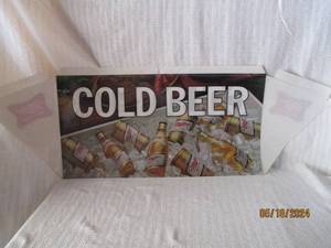 lot 32 image: Vintage Miller High Life Cold Beer Advertising Sign