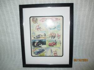 lot 47 image: Framed 8 Lives of an Enthusiast Comic Art Print