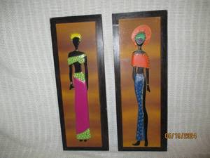 lot 51 image: Set of Two Framed African Themed Artwork