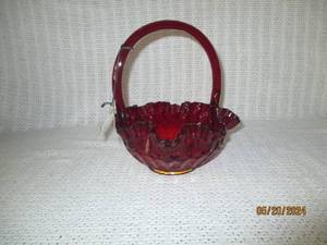 lot 84 image: Fenton Art Glass Ruby Red Basket