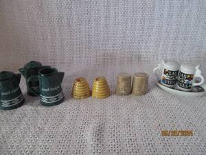 lot 111 image: Lot of 8 Souvenir Salt and Pepper Shakers - South Dakota, Salt Lake City, Twin Falls, Las Vegas
