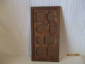 lot 185 image: Vintage Wood Multi-Photo Collage Frame