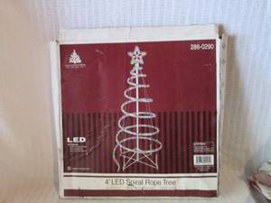 lot 273 image: Enchanted Forest 4 LED Spiral Rope Tree