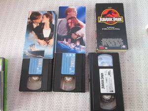 lot 278 image: Vintage VHS Lot Featuring Titanic and Jurassic Park