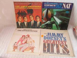 lot 292 image: Vintage Vinyl Record Collection - The Ames Brothers, Nat, Percy Faith, Jimmy Dorsey