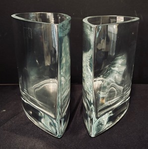lot 71 image: Two Teardrop Shaped Vases by LSA