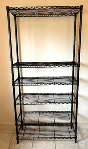 lot 103 image: Black Metal Shelf
