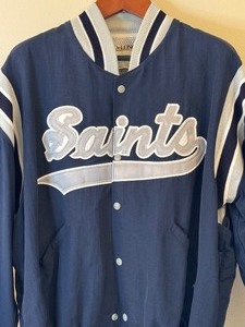 lot 68 image: Saints Baseball Button Up Coat