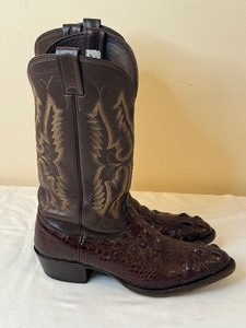 lot 32 image: Mens Larry Mayan Mens Leather Western Hornback Boots